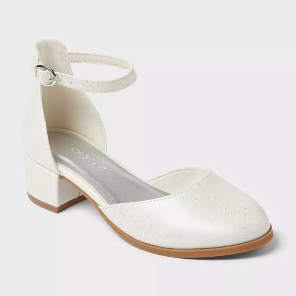 NEW Art Class Kids' Hazel Dress Heels - White - Size 13